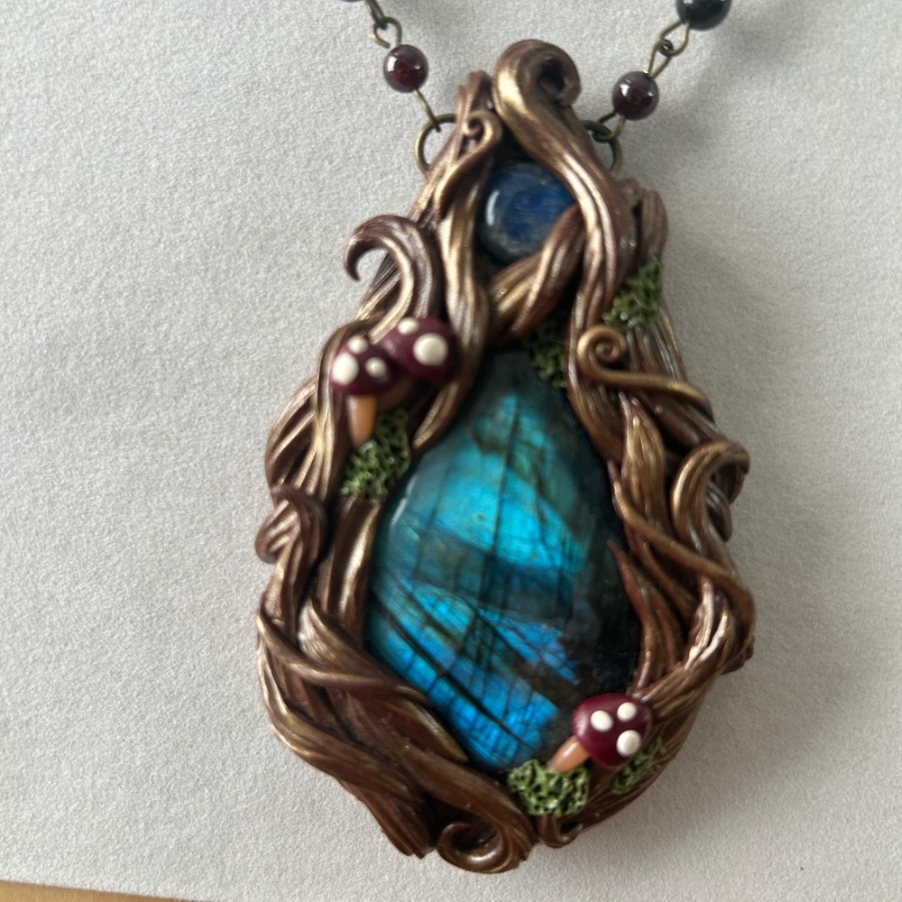 Whimsical Handmade Labradorite Tree of Life Necklace – made by Mothmagick - Picture 10 of 10